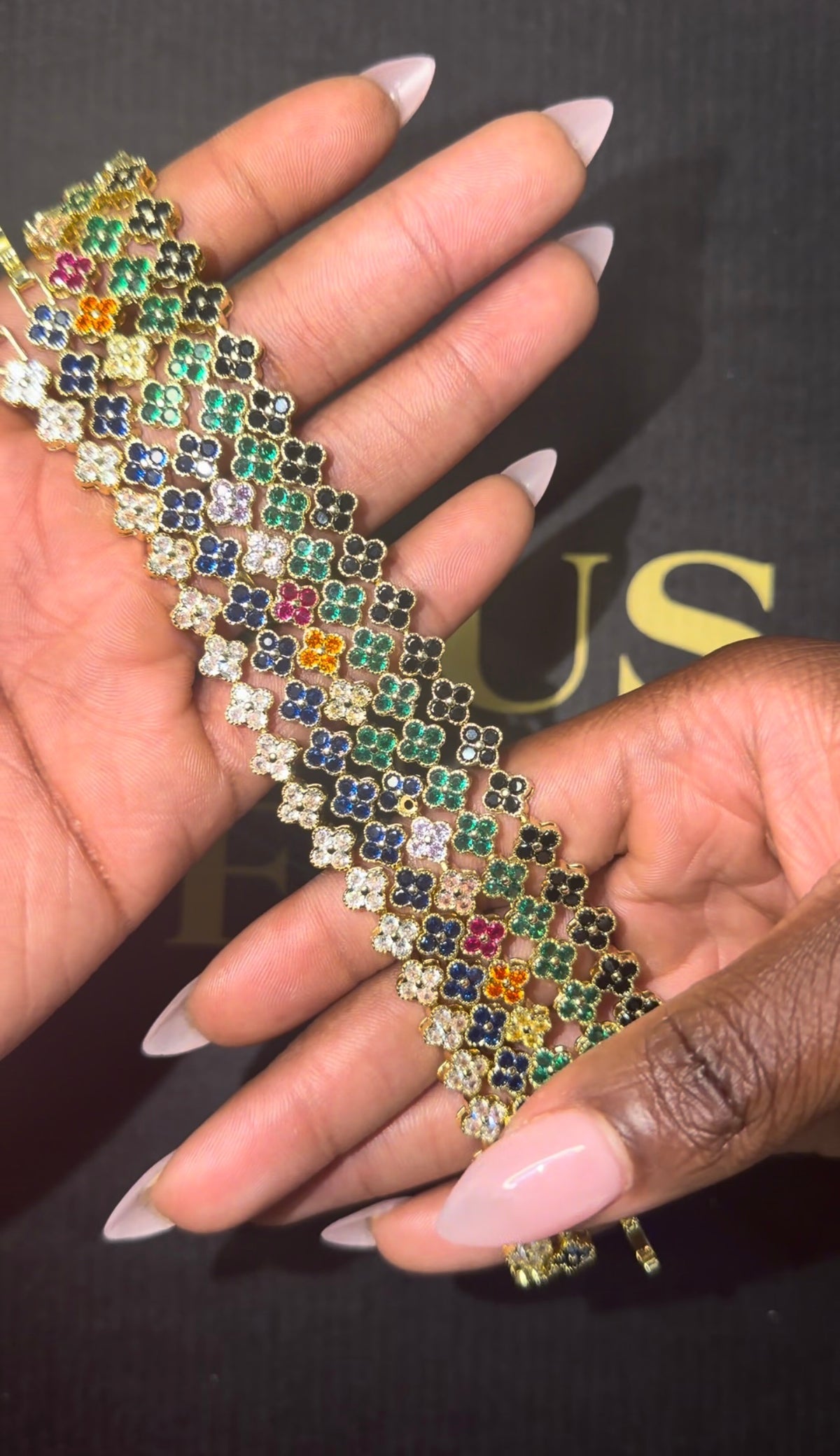 Mini Clover Tennis Bracelet