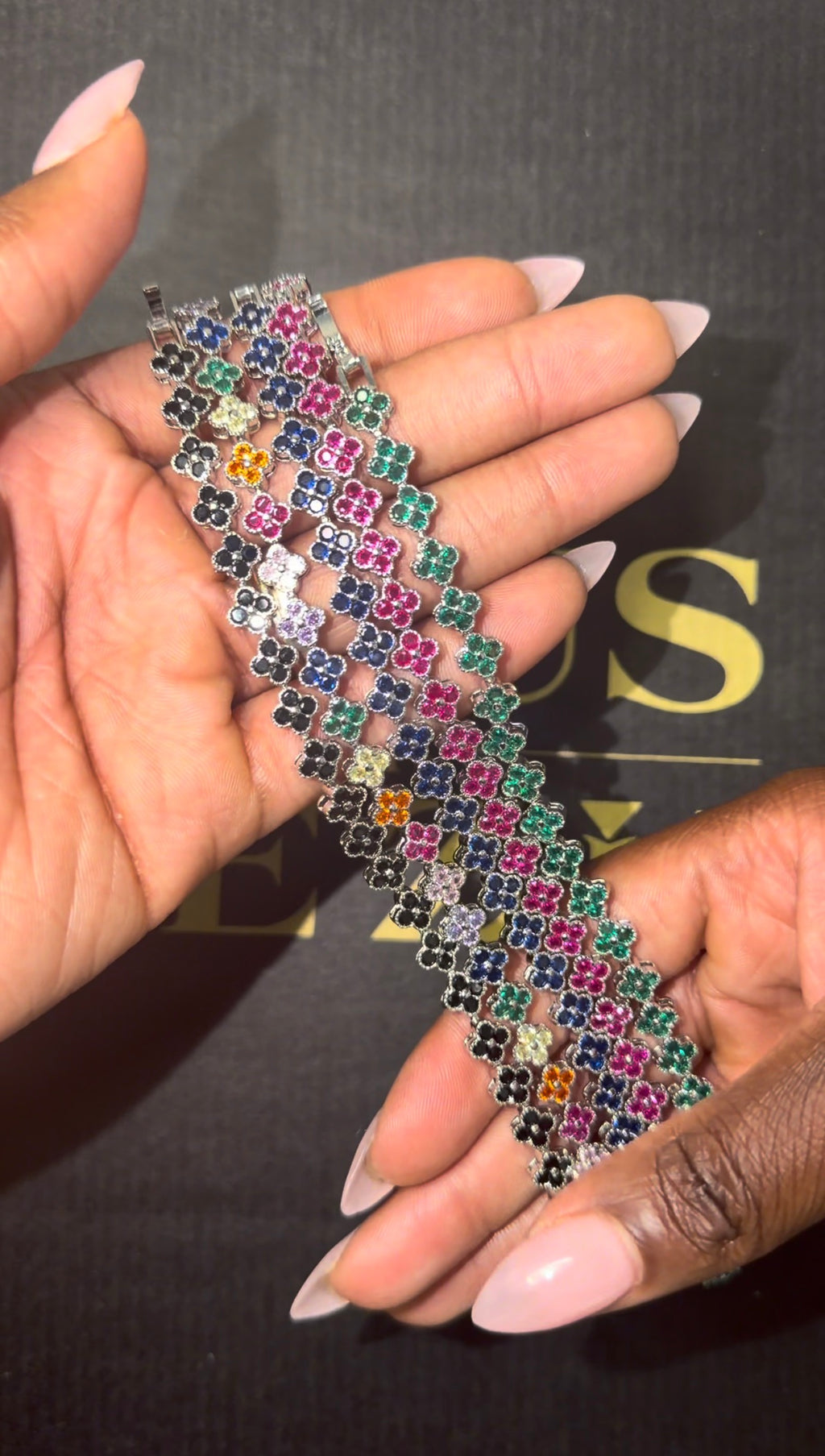 Mini Clover Tennis Bracelet