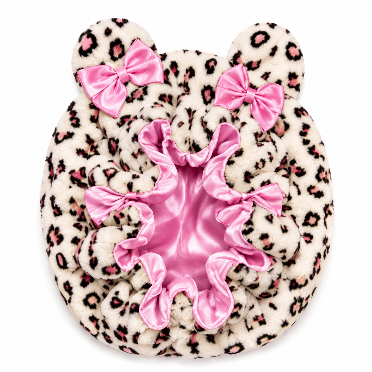 Cheetah x Baby Pink Bonnet