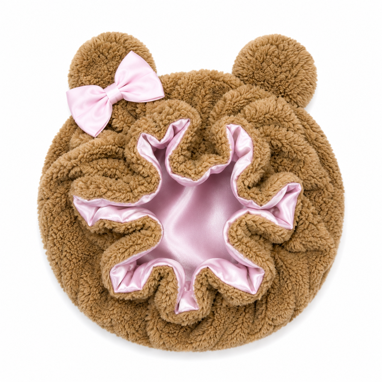 Brown x Baby Pink Bonnet